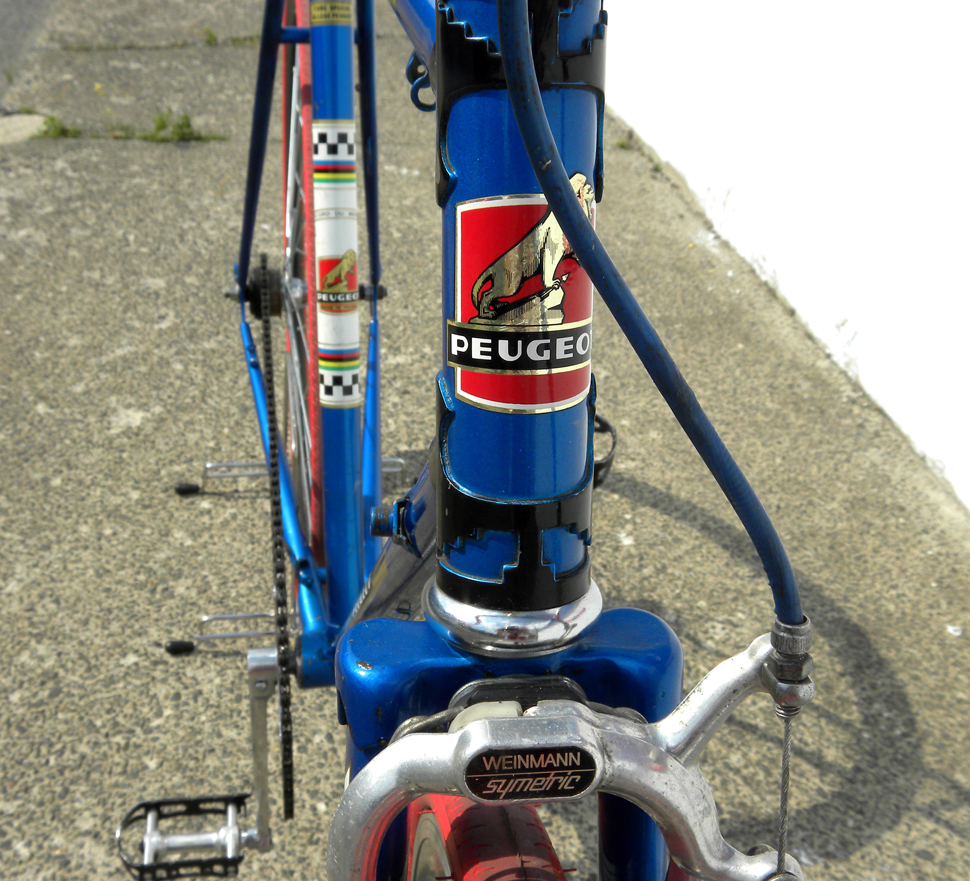 Singlespeed Peugeot Herrenrad Blau Rot Der Wirbelwind